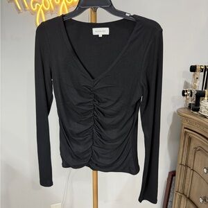 Wishlist Black Long Sleeve Ruched Top